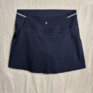 ATHLETA SKORT - Women's  Black Athletic Skort Skirt Short,  Leg Zip Pocket,‎ M